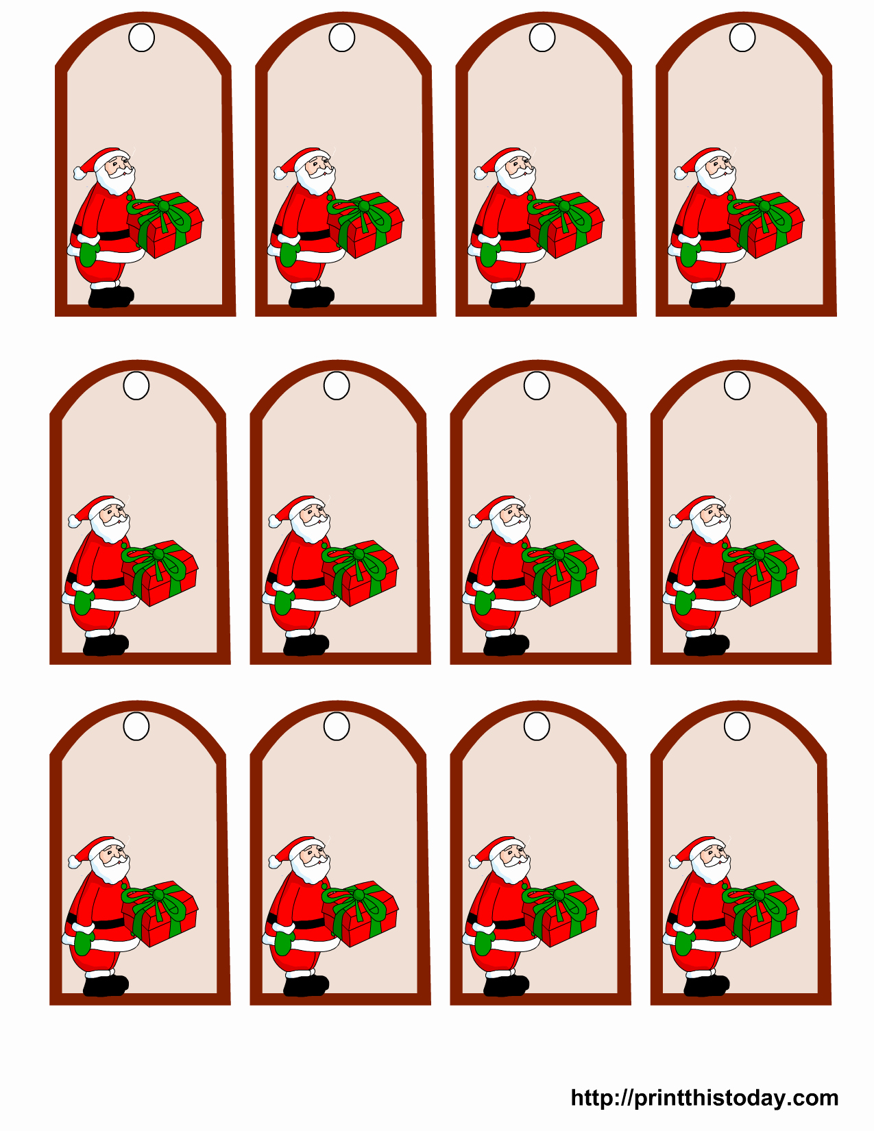 Gift Tag Template Free New Printable Santa Claus Christmas Gift Tags