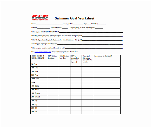 Goal Setting Worksheet Pdf Awesome Goal Sheet Templates 12 Free Pdf Documents Download