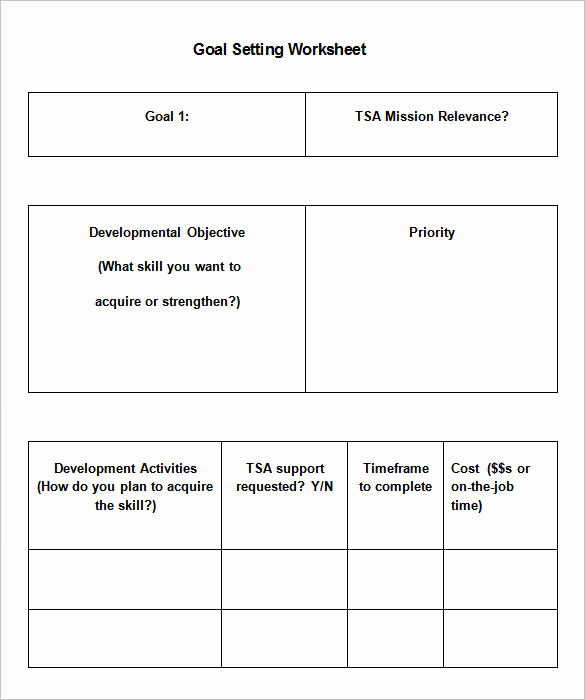 Goal Setting Worksheet Pdf Inspirational 8 Goal Setting Worksheet Templates – Free Word Pdf