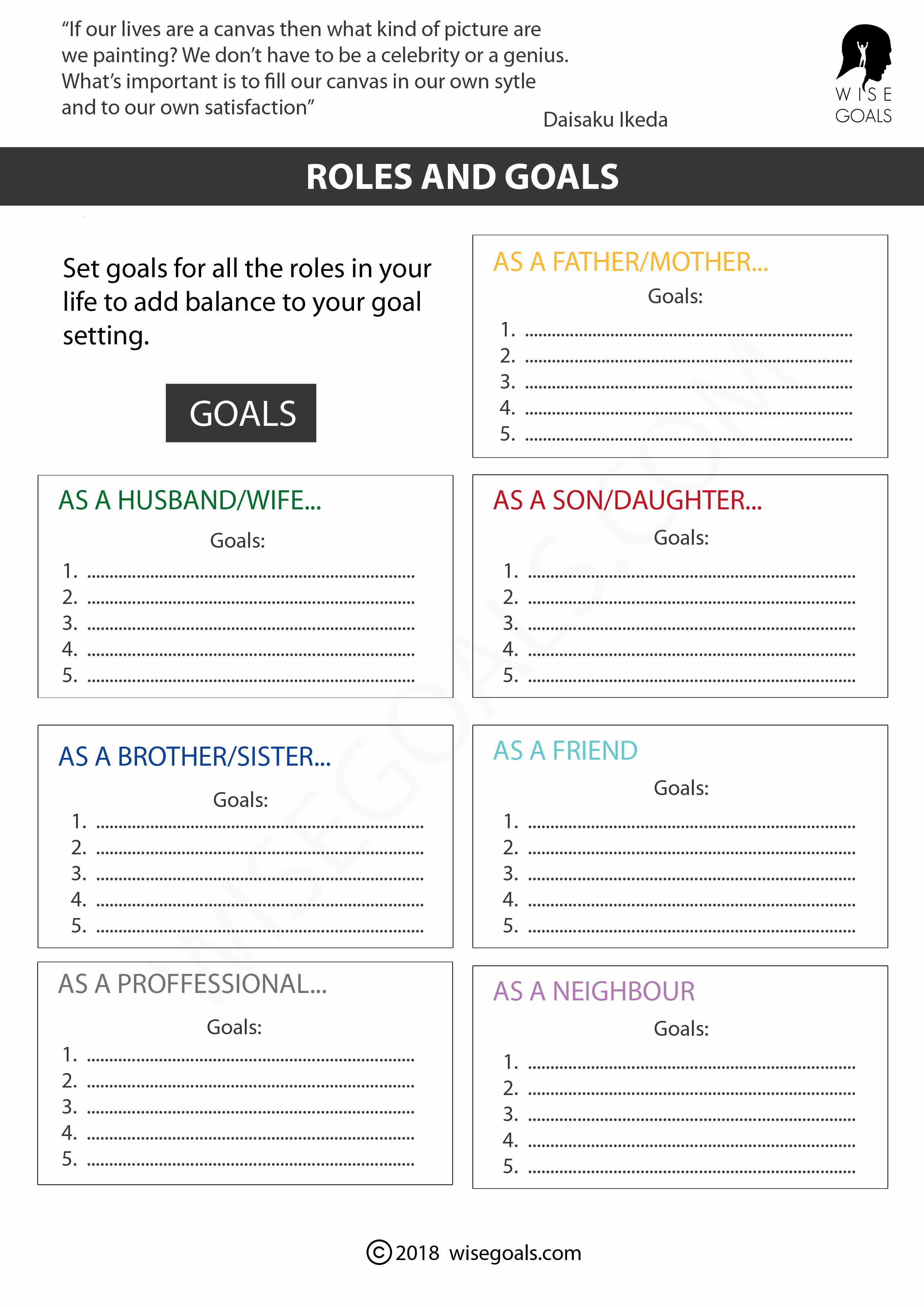 Goal Setting Worksheet Pdf Luxury 5 Personal Goal Setting Worksheets Printable Pdf