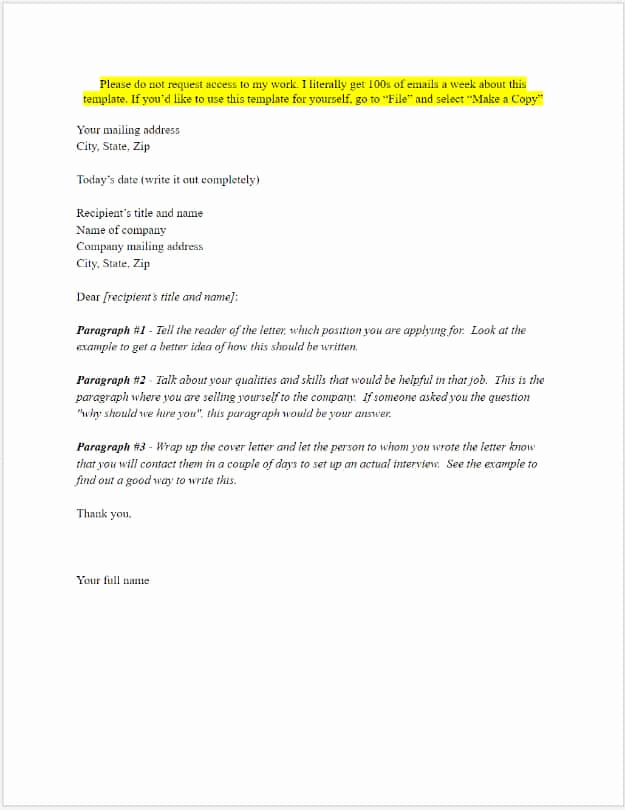 Google Cover Letter Template Best Of 7 Google Docs Templates to Make Life Easier