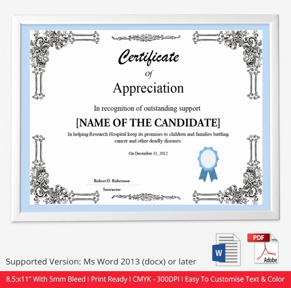 Google Docs Certificate Template Fresh Certificate Template 50 Free Printable Word Excel Pdf