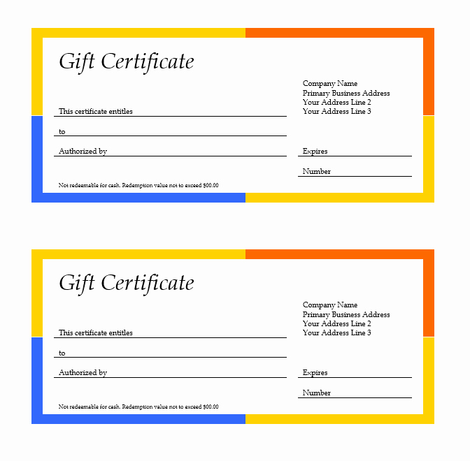 Google Docs Certificate Template Unique Google Docs Gift Certificate Template
