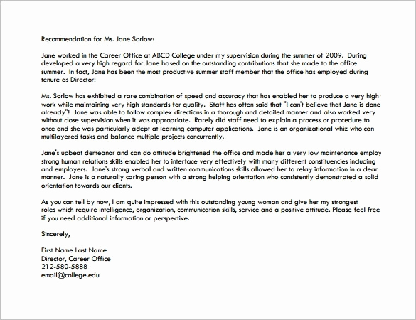 Grad School Letter Of Recommendation Beautiful Sample College Re Mendation Letters Graduate School