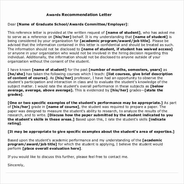 Grad School Letter Of Recommendation New 44 Sample Letters Of Re Mendation for Graduate School