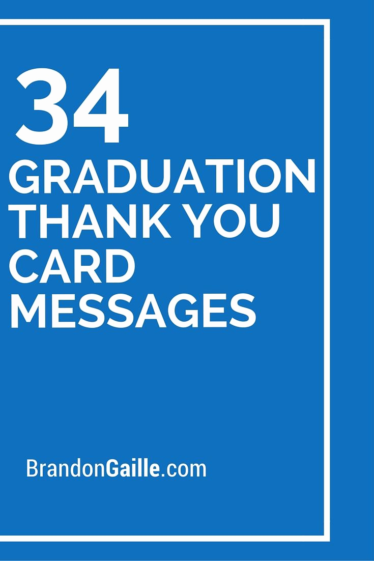 Graduation Thank You Letter New 35 Graduation Thank You Card Messages