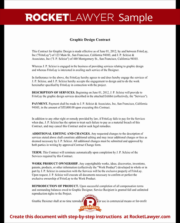 Graphic Design Contract Template Fresh Graphic Design Contract Template with Sample
