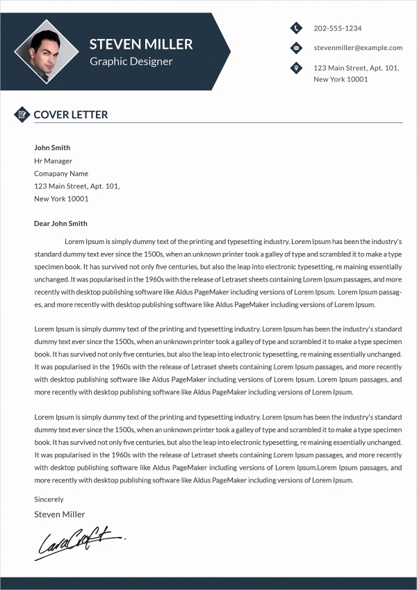 Graphic Design Cover Letter Examples Elegant 21 Cover Letter Free Sample Example format