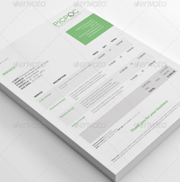 Graphic Design Invoice Template Fresh 37 Best Psd Invoice Templates for Freelancer