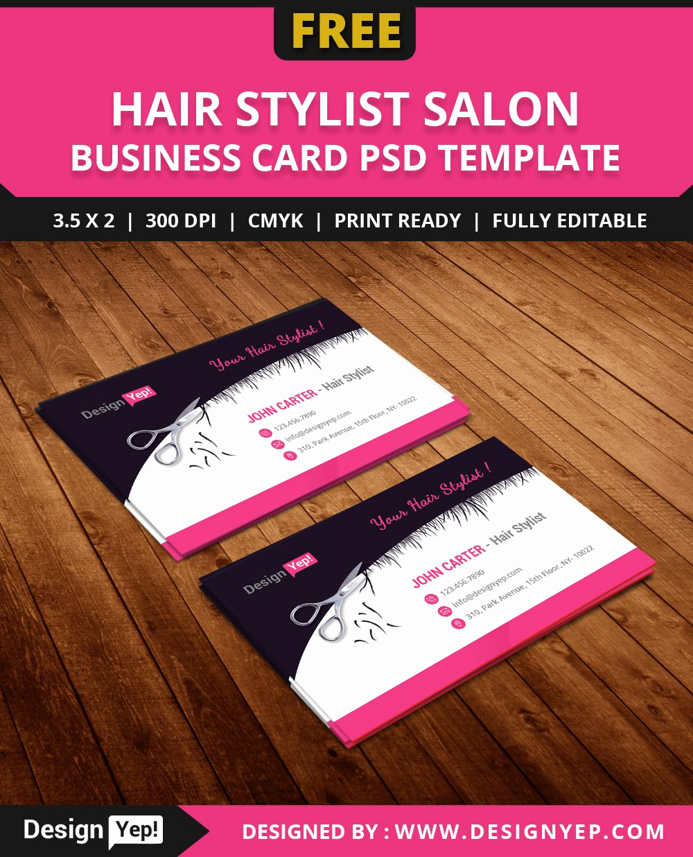 Hair Salon Buisness Cards Elegant Free Hair Stylist Salon Business Card Template Psd