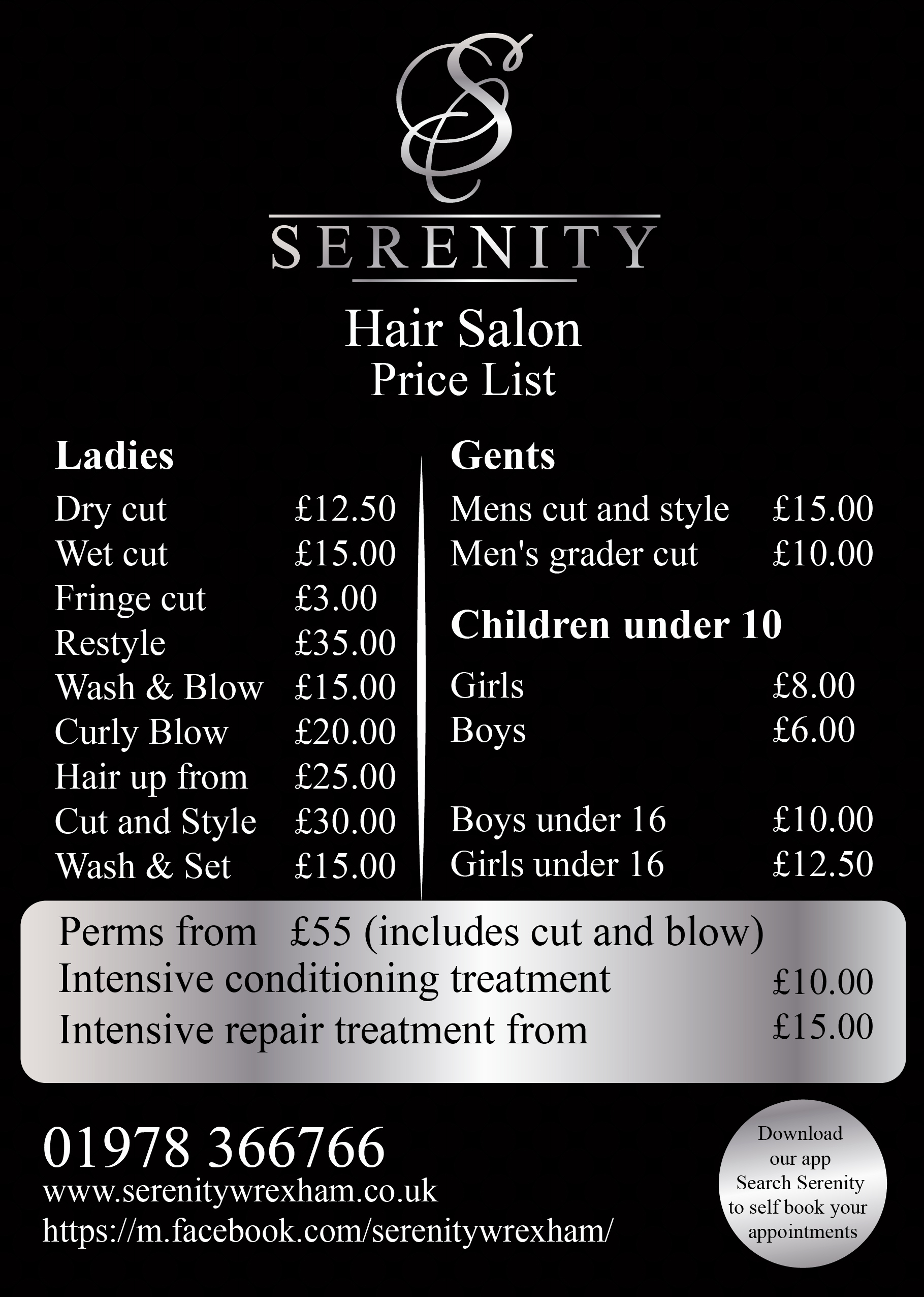 Hair Salon Price Lists Lovely Hair