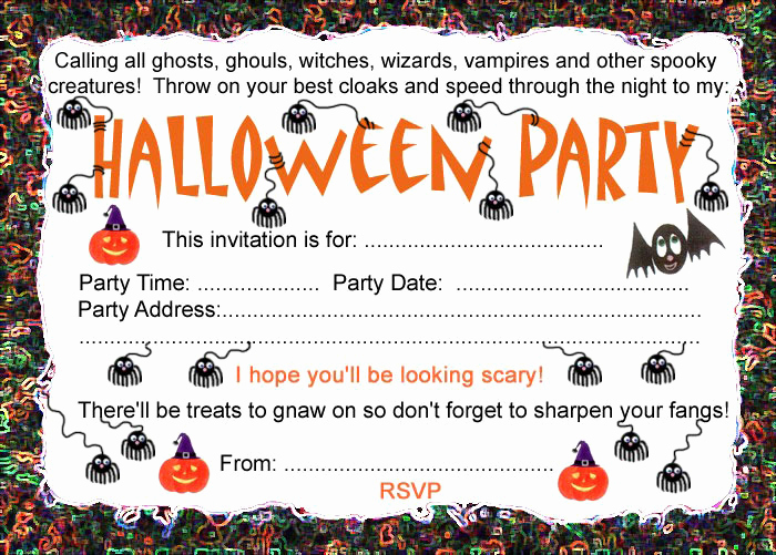 Halloween Party Invitations Template Fresh Halloween Party Invitation