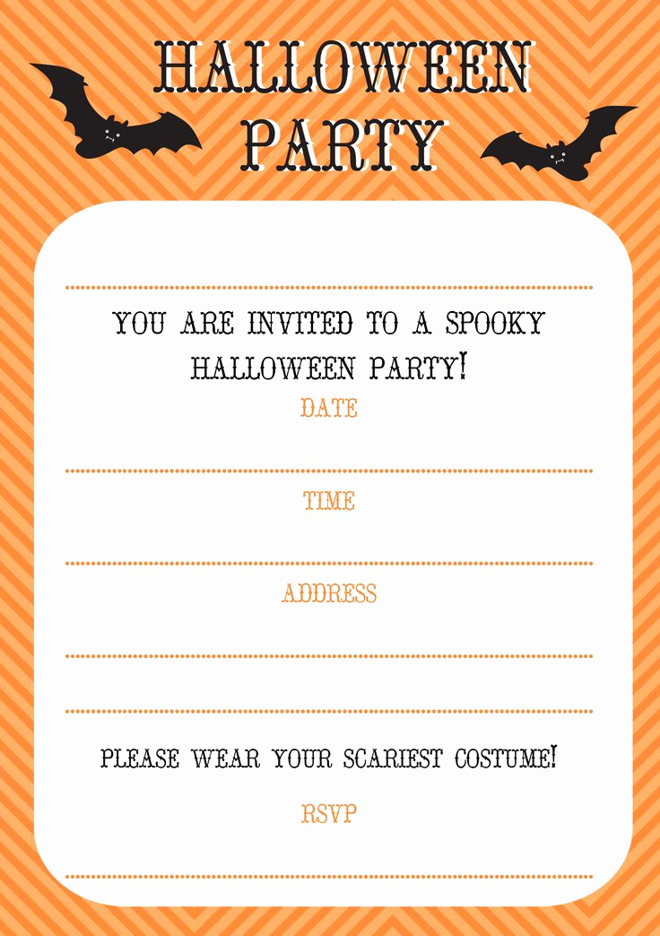 Halloween Party Invitations Template Lovely Free Printable Halloween Invitations