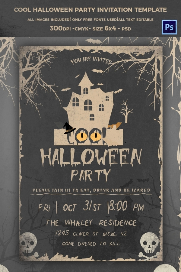 Halloween Party Invitations Templates Luxury 68 Halloween Templates Editable Psd Ai Eps format