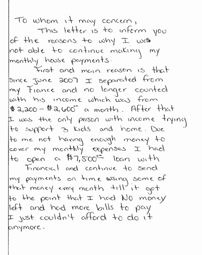 Hardship Letter for Mortgage Awesome Hardship Letter Sample