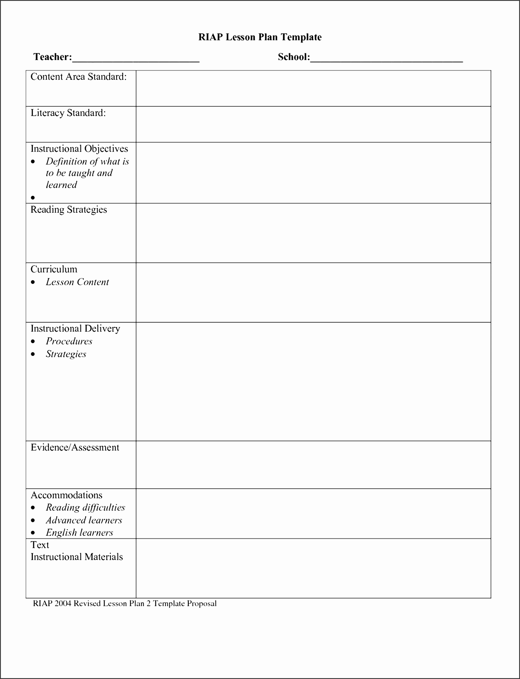 High School Lesson Plan Template Awesome 8 School Lesson Plan Template Sampletemplatess