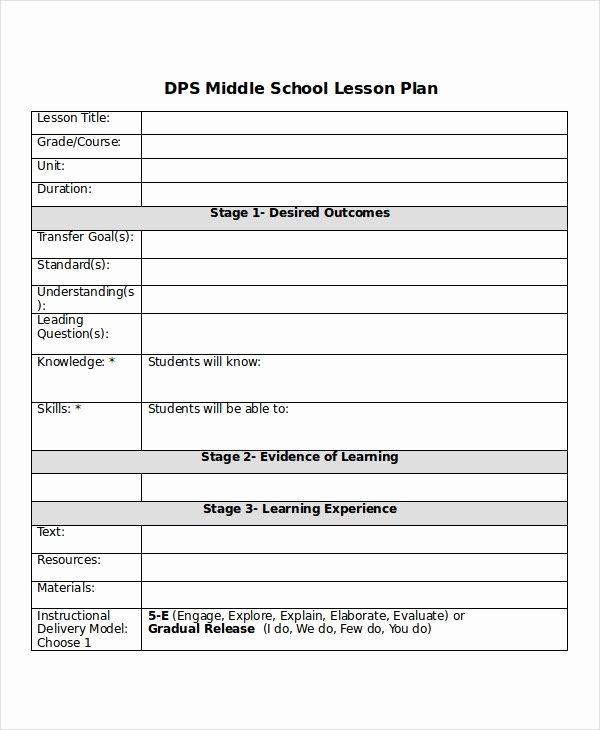 High School Lesson Plan Template Beautiful Lesson Plan format High School Science