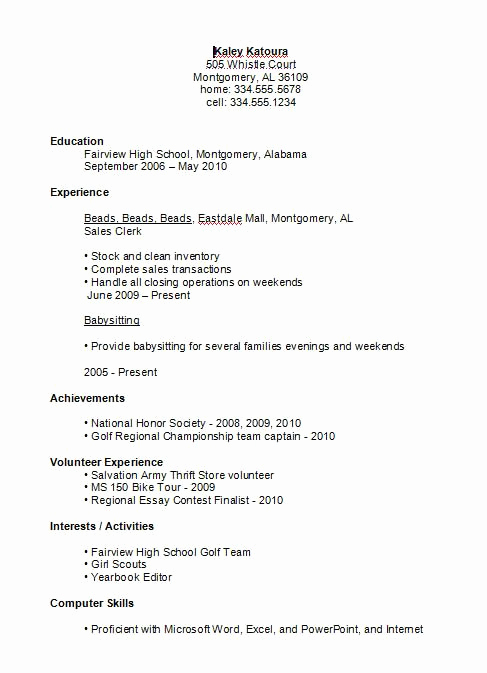 High School Resume Builder Inspirational 17 Best Ideas About High School Resume Template On