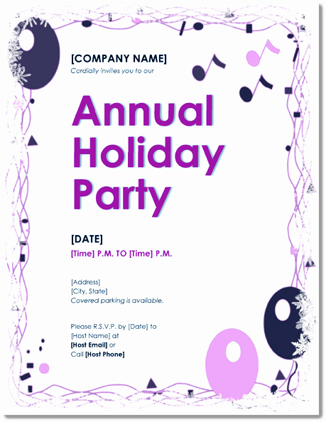 Holiday Party Invitation Template Inspirational Free Holiday Party Invitations – 9 Templates In Pdf Word