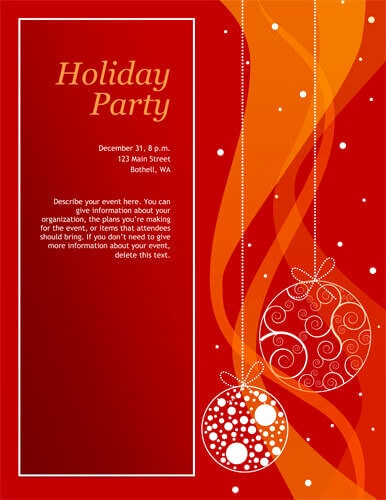 Holiday Party Invitation Template Unique 14 Free Diy Printable Christmas Invitations Templates