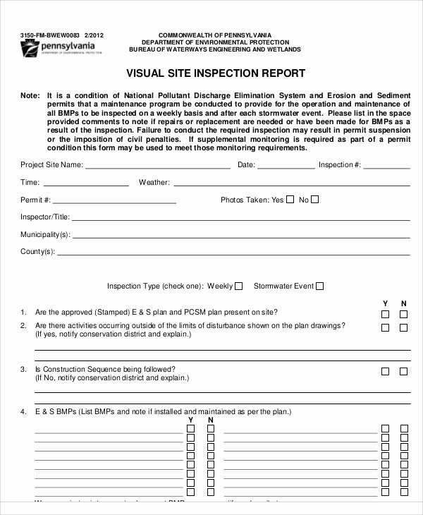 Home Inspection Report Template Inspirational 13 Sample Inspection Report Templates Docs Word Pages