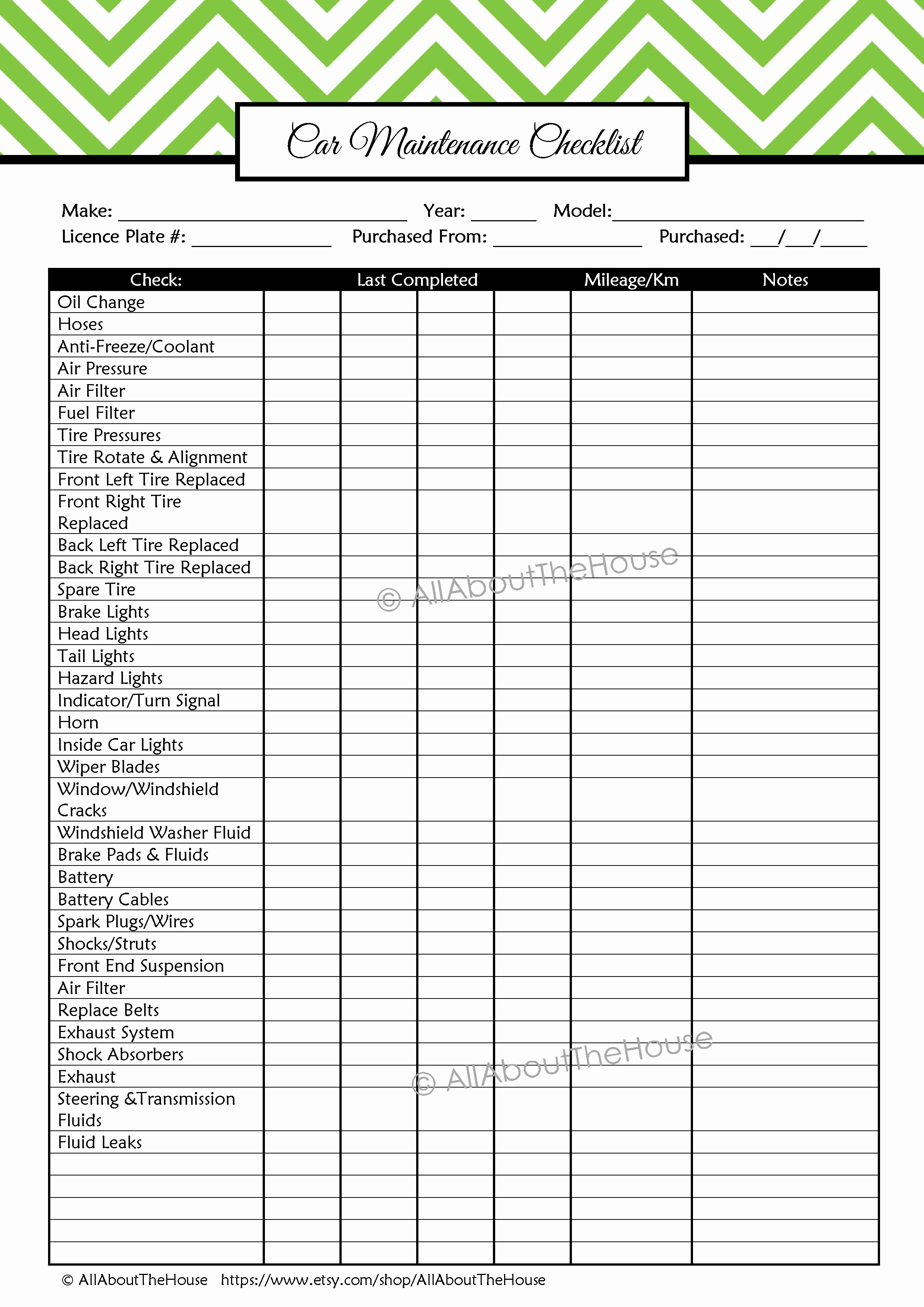 Home Maintenance Checklist Printable Awesome Home &amp; Inventories – Household Binder