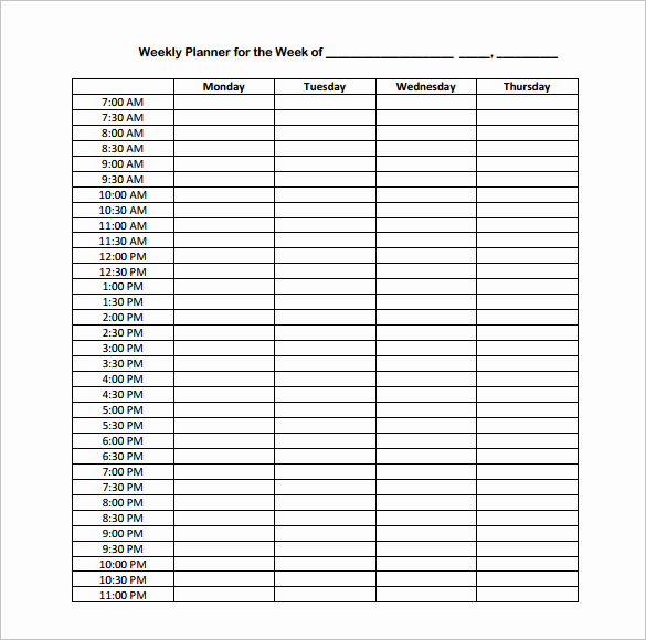 Hourly Schedule Template Excel Fresh Hourly Schedule Template 35 Free Word Excel Pdf