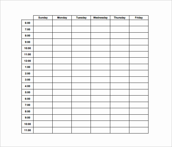 Hourly Schedule Template Excel Luxury Hourly Schedule Template 10 Free Sample Example format