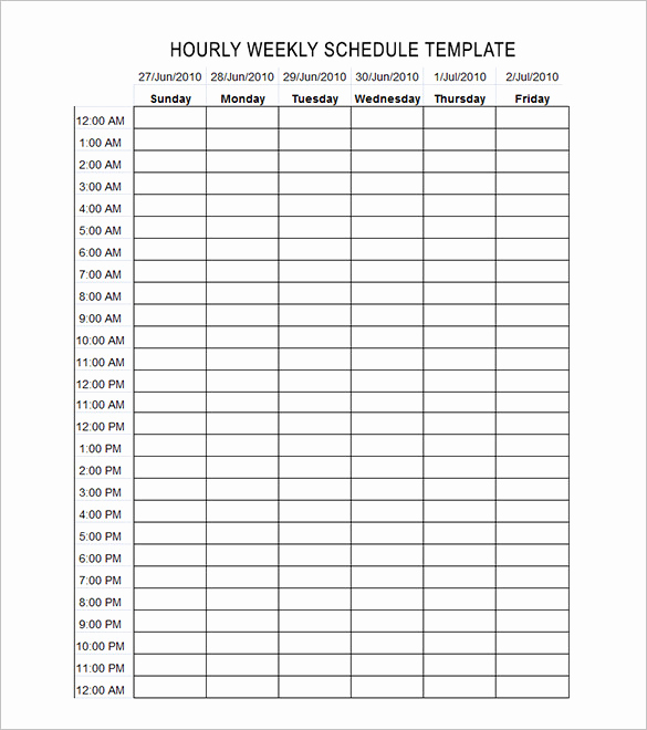 Hourly Schedule Template Excel Unique Excel 24 Hour Timesheet Template