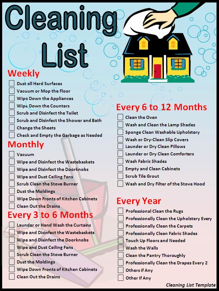 House Cleaning Checklist Template Fresh House Cleaning Checklist