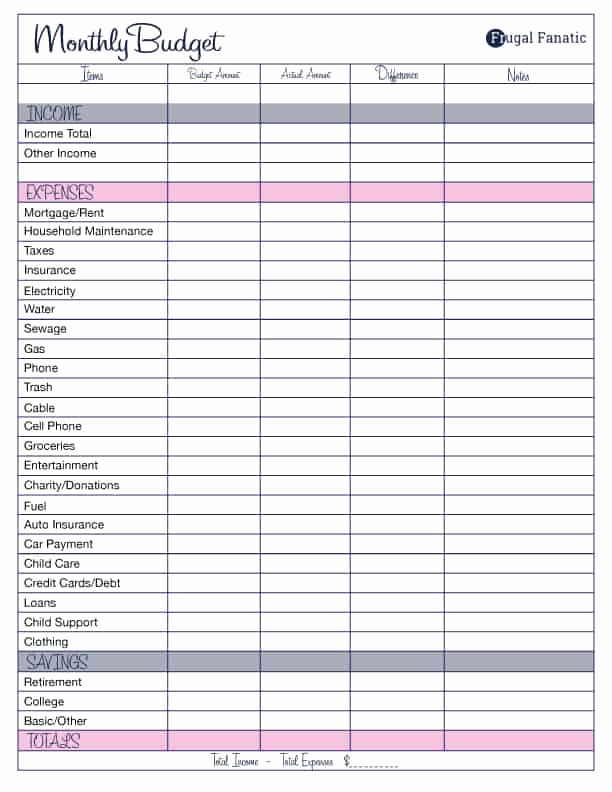 Household Budget Template Printable New 10 Bud Templates that Will Help You Stop Stressing