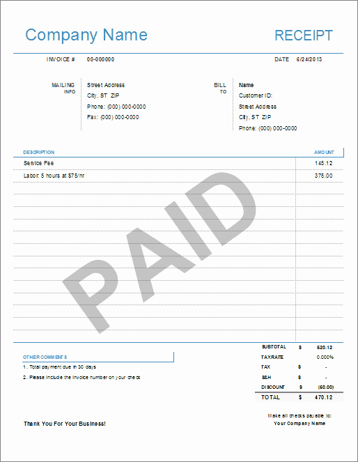 How to Make A Receipt Inspirational Simple Receipt Template for Excel