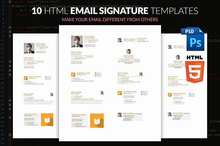 Html Email Signature Template Unique 14 Business Email Signature Templates Editable Psd Ai