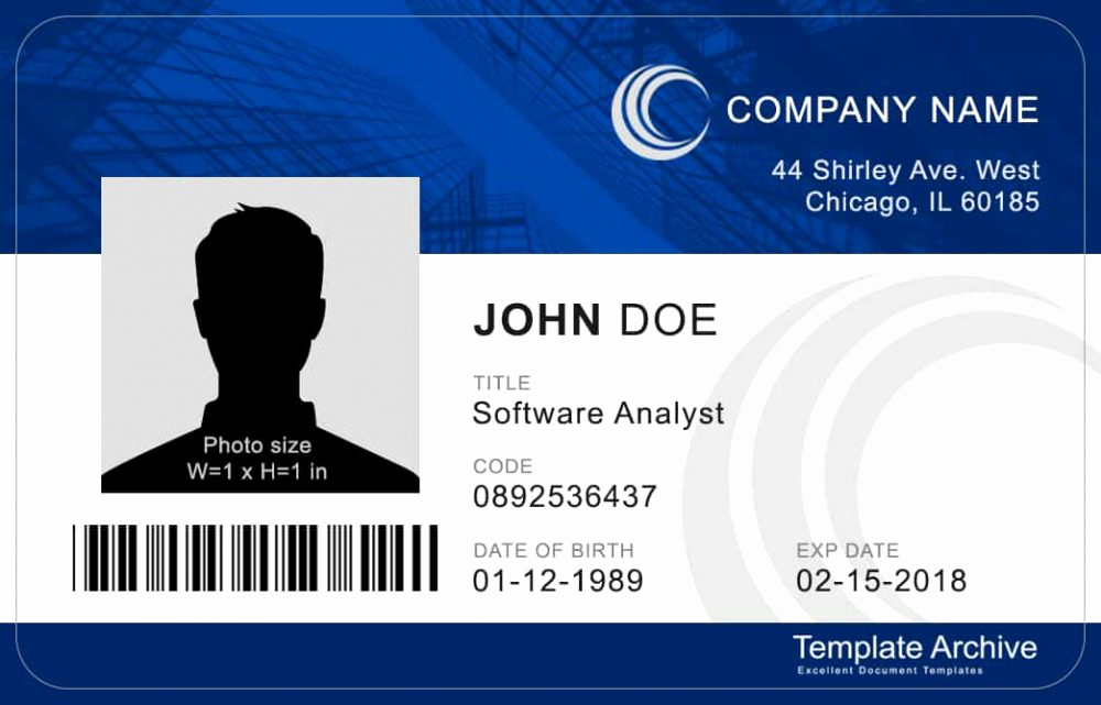 Id Card Template Word Awesome 16 Id Badge &amp; Id Card Templates Free Template Archive