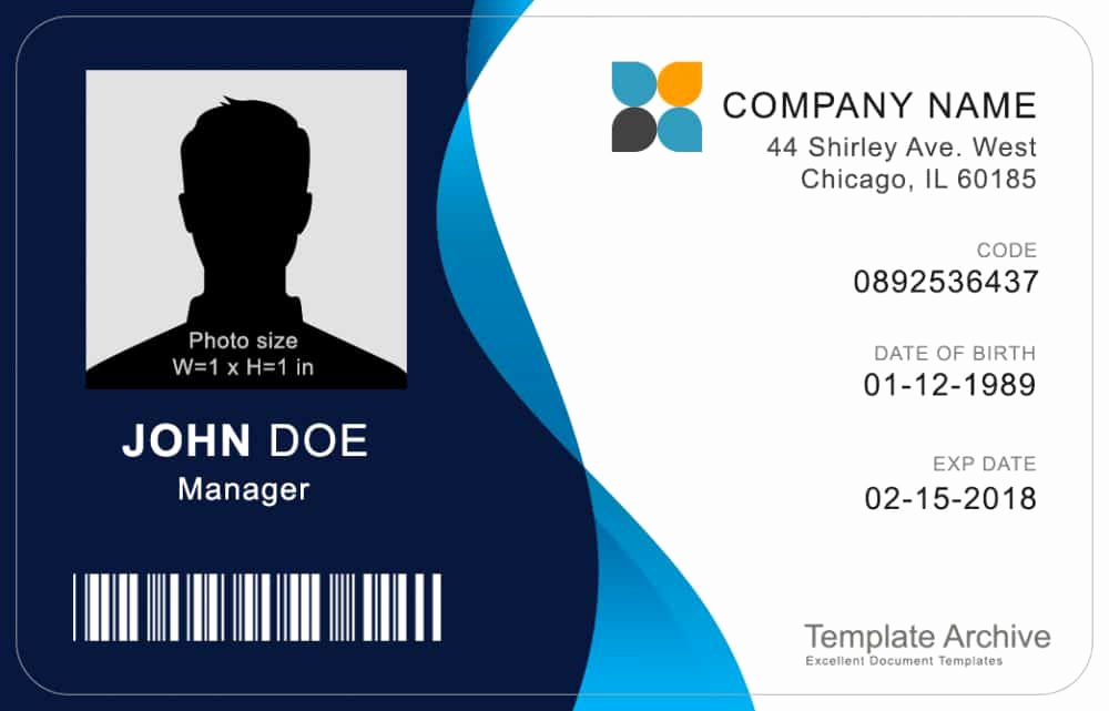 Id Card Template Word Beautiful 16 Id Badge &amp; Id Card Templates Free Template Archive