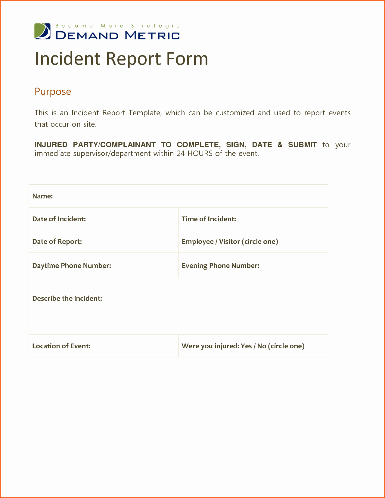 Incident Report Template Word Elegant Technical Writing Incident Report Sample Buy Research