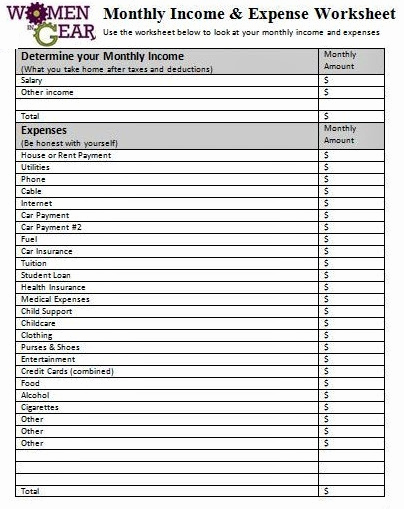 Income and Expense Worksheet Best Of Women In Gear School Of Makeup Artistry