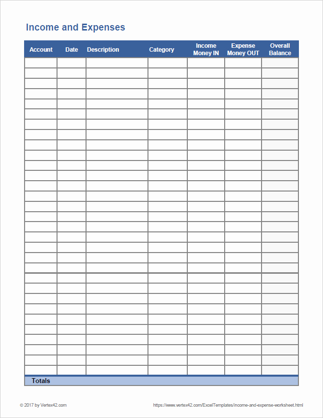 Income and Expense Worksheet Luxury Free Printable In E and Expense Worksheet Pdf From