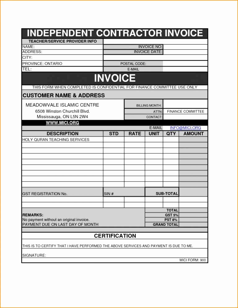 Independent Contractor Invoice Template Best Of Simple Contractor Invoice Template How to Get People to