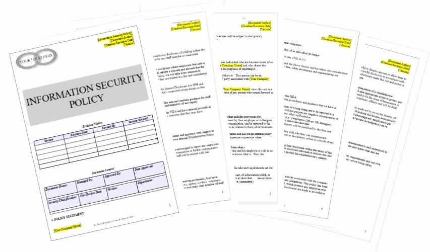 Information Security Policy Template Awesome Information Security Policy