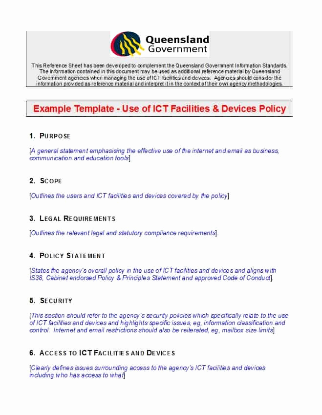 Information Security Policy Template Beautiful 42 Information Security Policy Templates [cyber Security