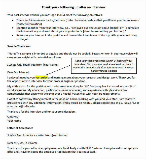 Interview Follow Up Email Template New Follow Up Email Template 7 Premium and Free Download