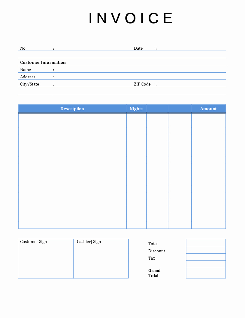 Invoice format In Word Awesome Rental Invoice Template Word