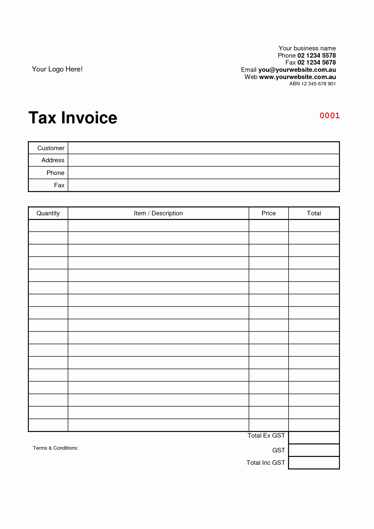 Invoice format In Word Best Of Invoice Template Australia Word