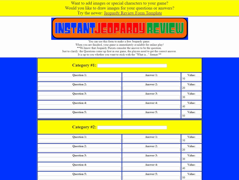 Jeopardy Powerpoint Template 5 Categories Fresh 11 Free Jeopardy Templates for the Classroom