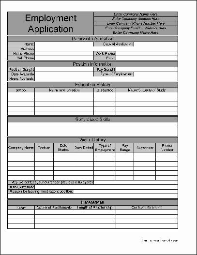 Job Application form Pdf New Free Personalized Job Application From formville