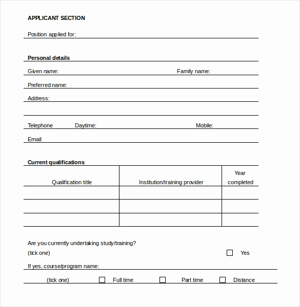 Job Application form Template Luxury 15 Employment Application Templates – Free Sample