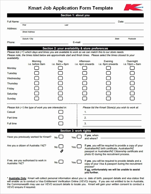 Job Application form Template Unique Job Application Template 19 Examples In Pdf Word