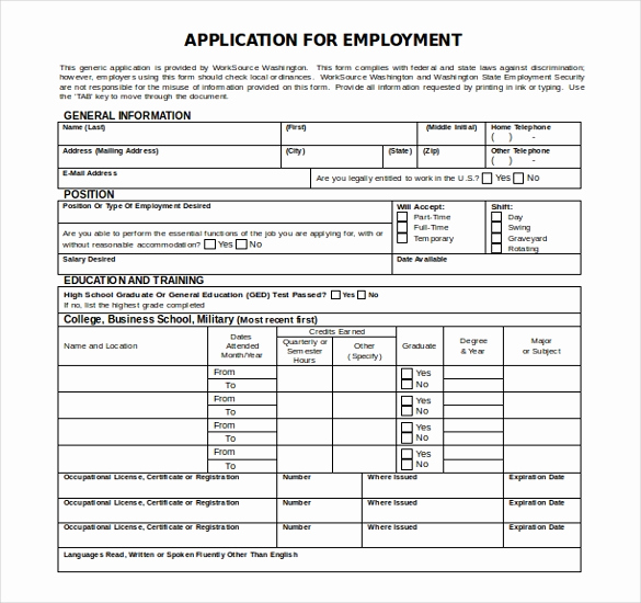 Job Application Template Word Fresh 16 Microsoft Word 2010 Application Templates Free