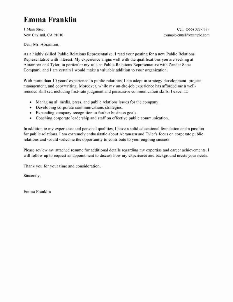 Job Cover Letter Sample Best Of Free Cover Letter Examples for Every Job Search